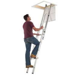 Abru Werner Arrow Aluminium 2 Section Loft Ladder with Handrail 76002